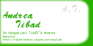 andrea tibad business card